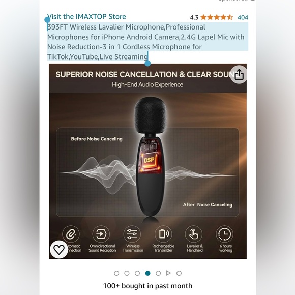 393FT Wireless lavalier Microphone. - Picture 4 of 4